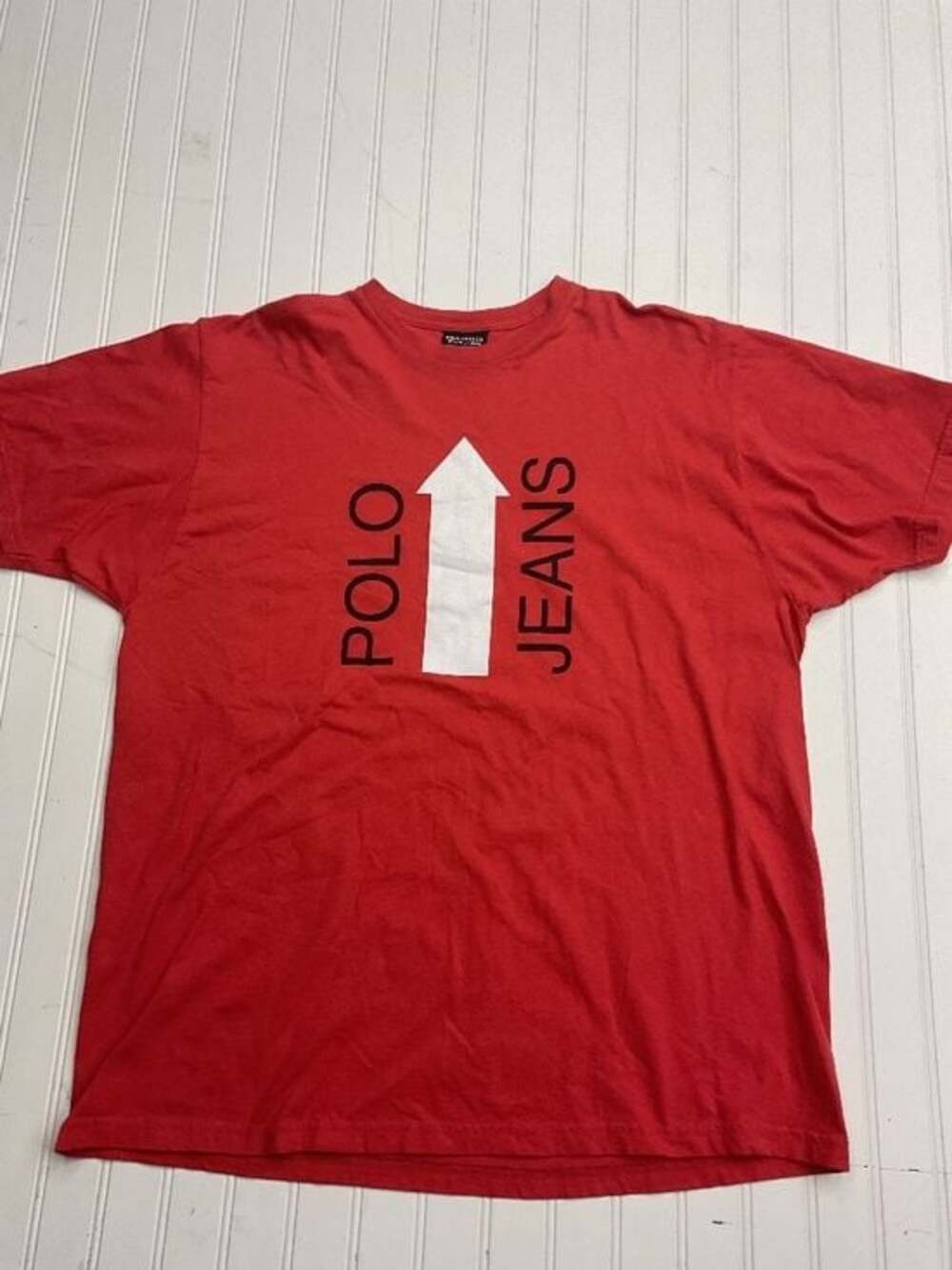 Vtg 90s Polo Jeans Co Ralph Lauren Surplus T-Shirt Red XL